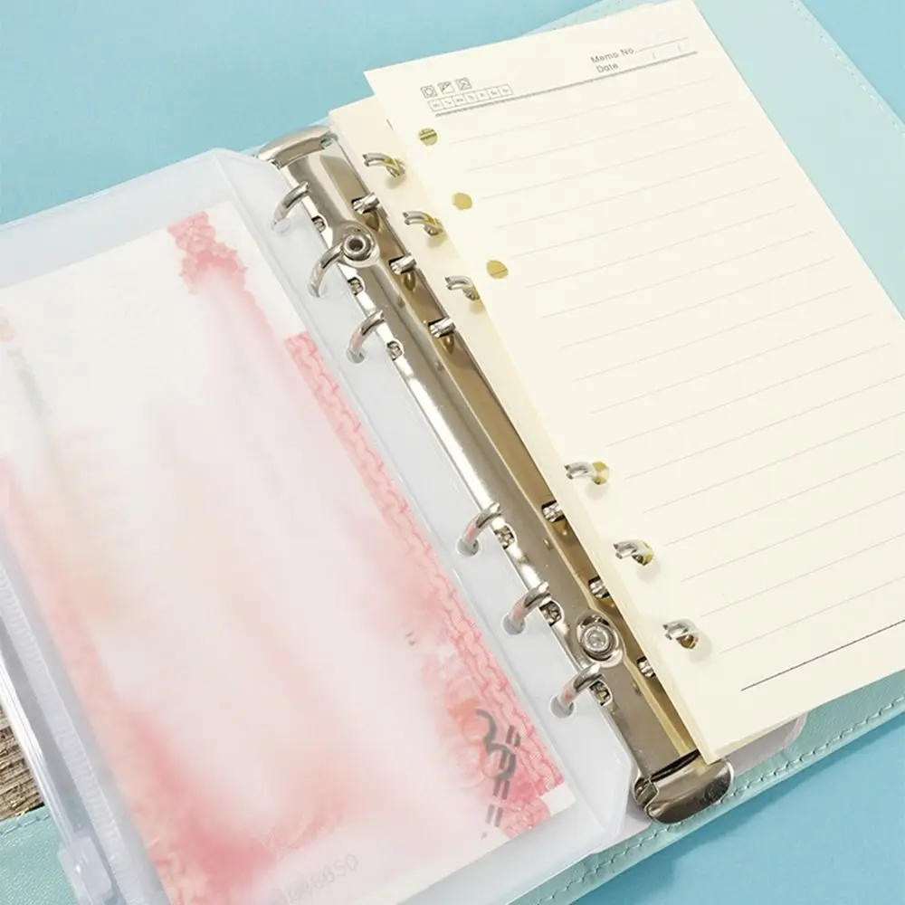 Pu Leather Loose-Leaf Notebook Macarone Color Portable Budget Binder Magnetic Buckle Refillable Planner Organizer