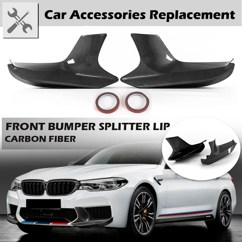 

Rhyming Front Bumper Side Splitter Lip Diffuser Spoiler Guard Cover Car Body Refit Kit Fit For BMW 5Series F90 M5 2018-2022