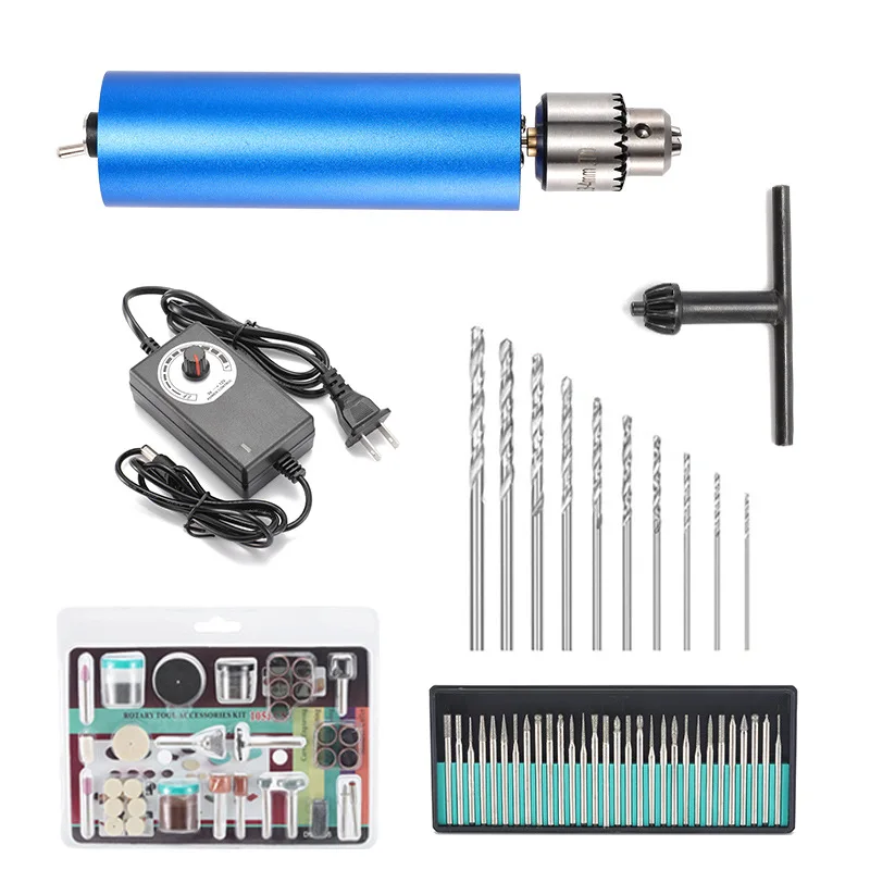 100-240v-13000rpm-105pcs-light-handheld-mini-electric-grinder-multi-functional-blue-polishing-and-engraving-small-electric-drill