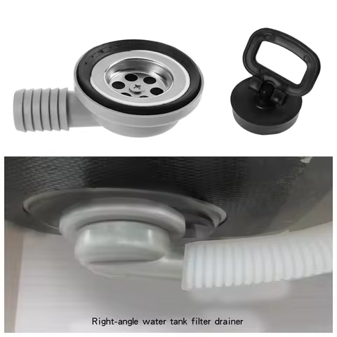 Camper Stainless Steel Drain Strainer And Sealing Cover 56mm 2.2" Sink Waste Fitting For Boat Caravan Motorhome RV Accessorie