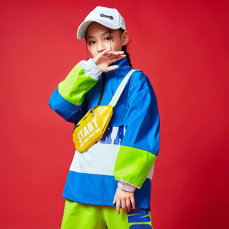 Hip hop suit for boys, hip hop fashion, autumn and winter children's dance performance clothes, children's hiphop, girls' jazz