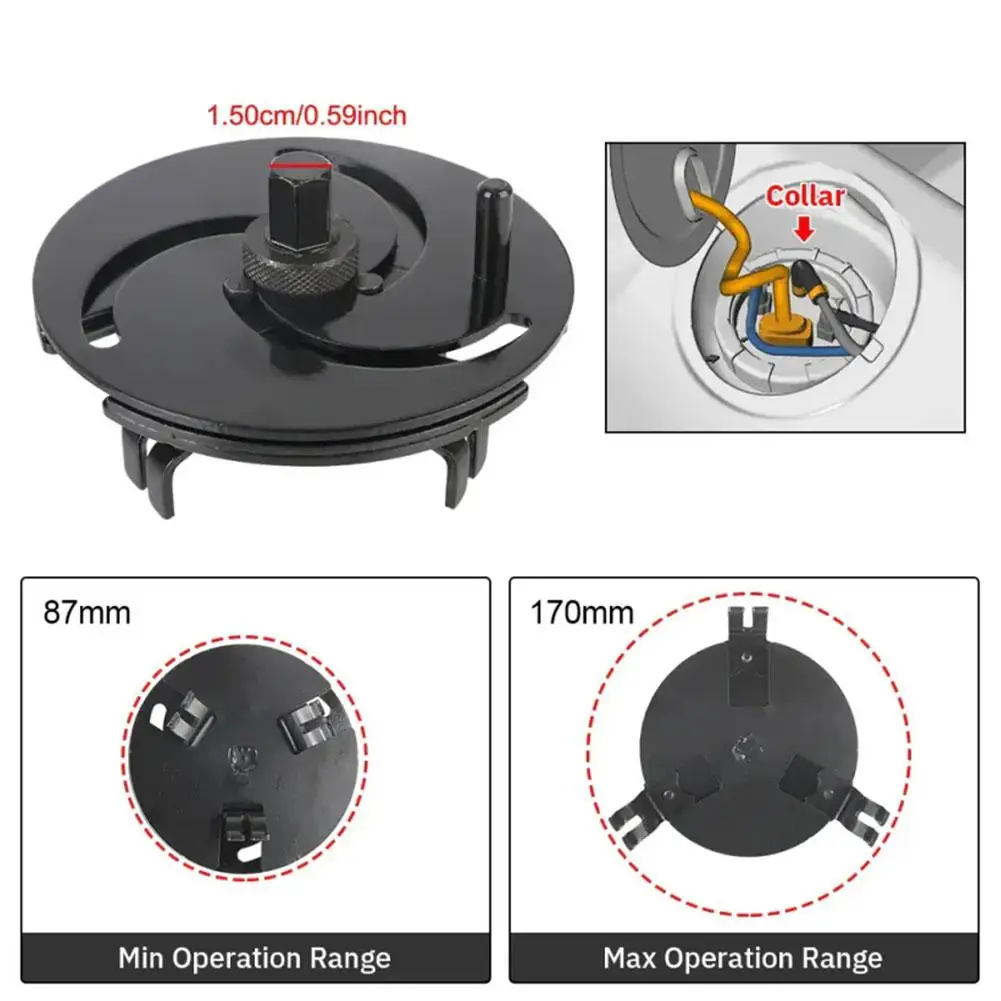 Couvercle de carburant universel multifonction pour voiture, 3 mâchoires, capuchon de pompe, outil Spblown, réparation de véhicule