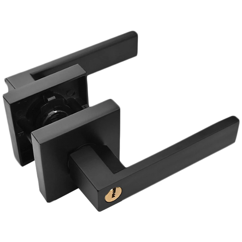 

Aluminum Alloy Door Lock Heavy Duty Bedroom Bathroom Interior Exterior 3 Rods Privacy Knob Handle Secure Key