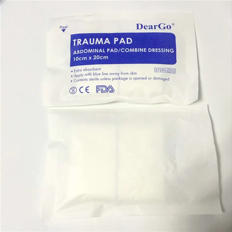 10 pz 10x20cm medico Sterile addominale Pad combinare medicazione Trauma Pad per ferita emostatico Extra assorbente pronto soccorso