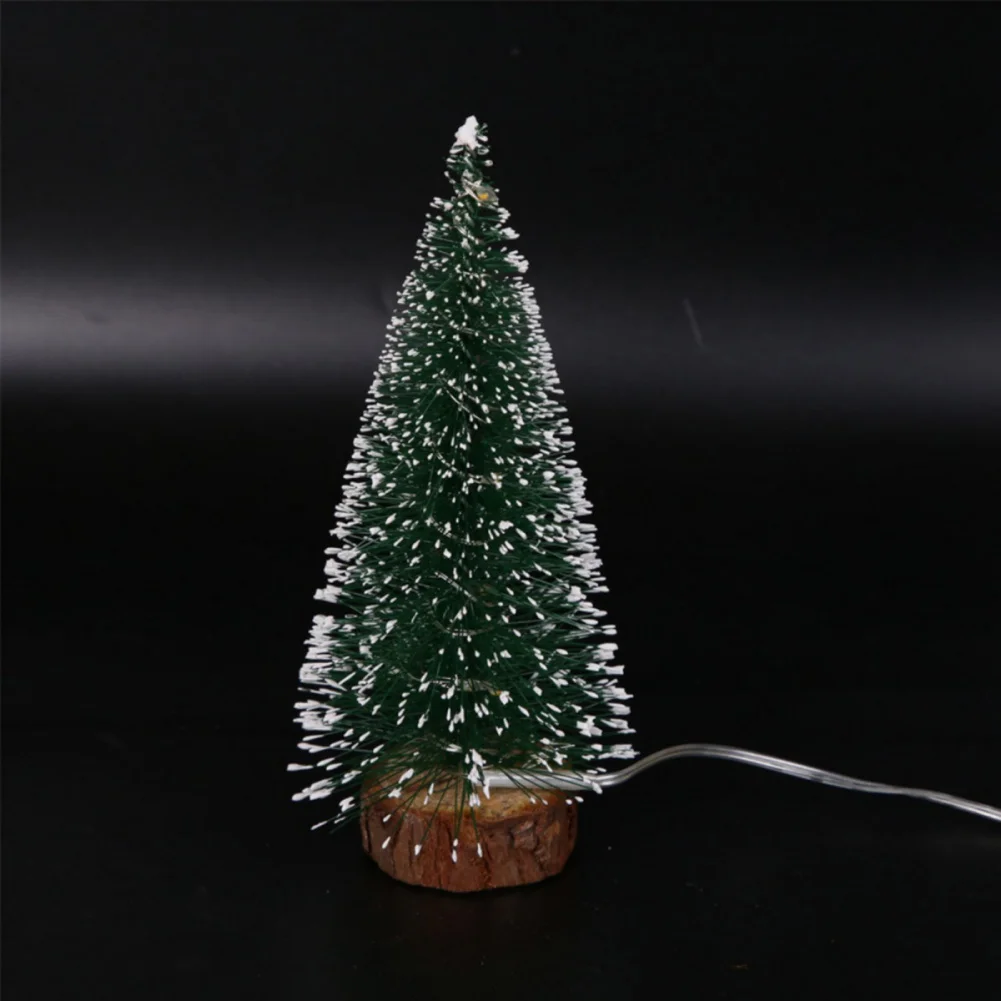 Christmas Green Cedar LED Lights Pine Needle Tree Christmas Decorations Desktop Ornament 35/40cm