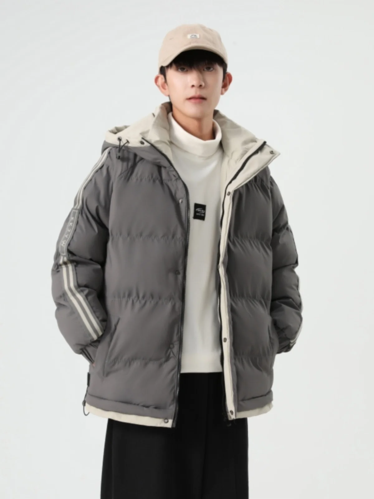 

Мужская зимняя куртка American Sle: новая модная свободная теплая хлопковая куртка с капюшоном для молодежи