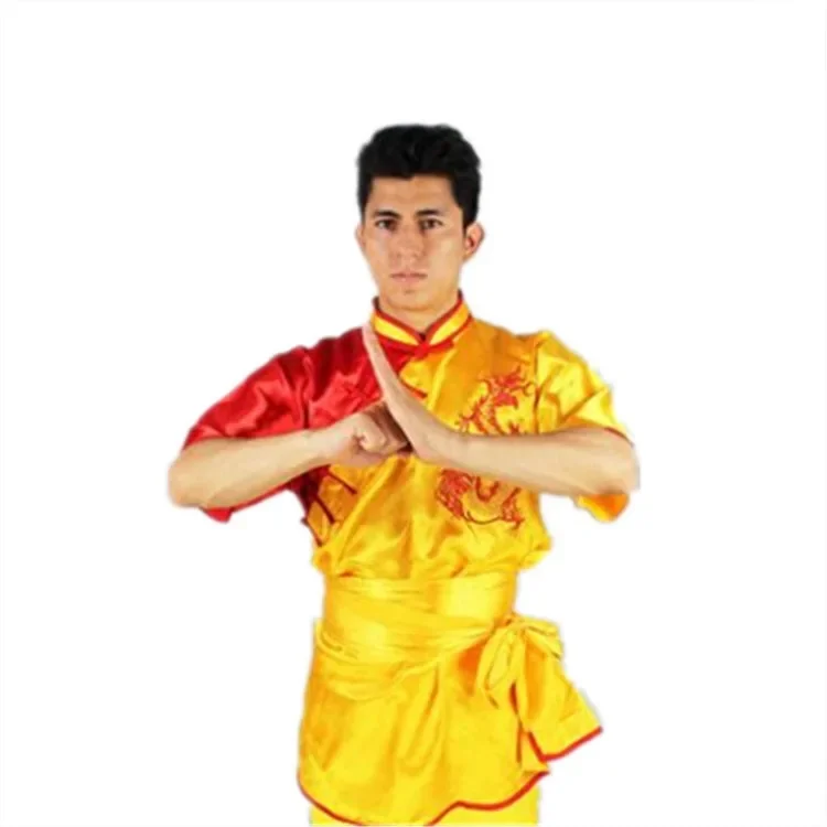 Martial Art Uniform Kung Fu Suits Short Sleeve Tai Chi Clothing Chinese Traditional Folk Taiji Outdoor Walking Morning Sports