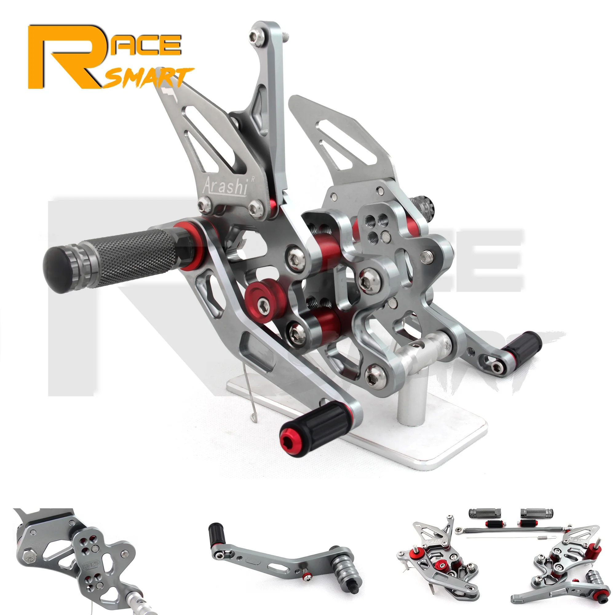 Motorcycle For SUZUKI GSX-R600 GSX-R750 2006-2010 CNC Adjustable Rearsets Footrest Foot Pegs Pedal GSXR 750 600 2007 2008 2009