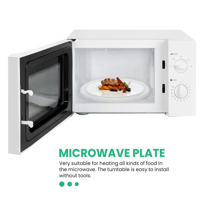 9.6 Inch Microwave Plate Spare Microwave Dish Durable Universal Microwave Turntable Glass Plates Round Replacement Plate