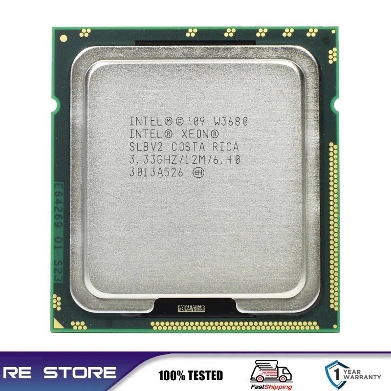 معالج انتل Xeon W3680 CPU ، ، 6 Core ، LGA #1