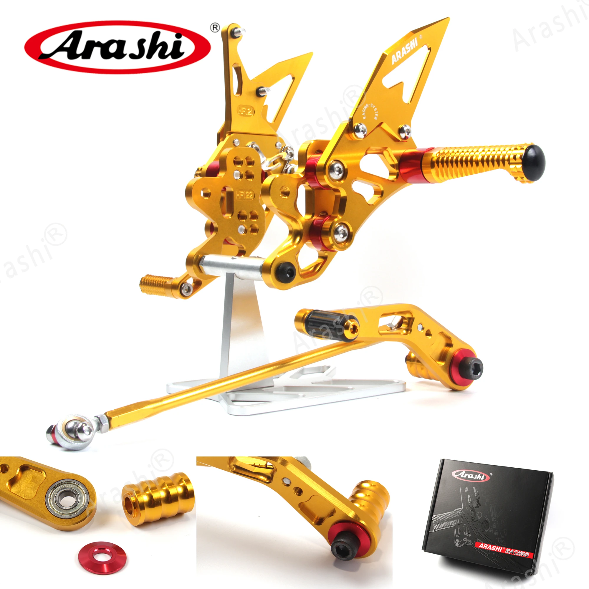 Arashi GSXR 600 750 2011 - 2023 Adjustable Foot Peg Rider Race Footrests For SUZUKI GSX-R600 GSX-R750 2014 2015 2016 2017 2018