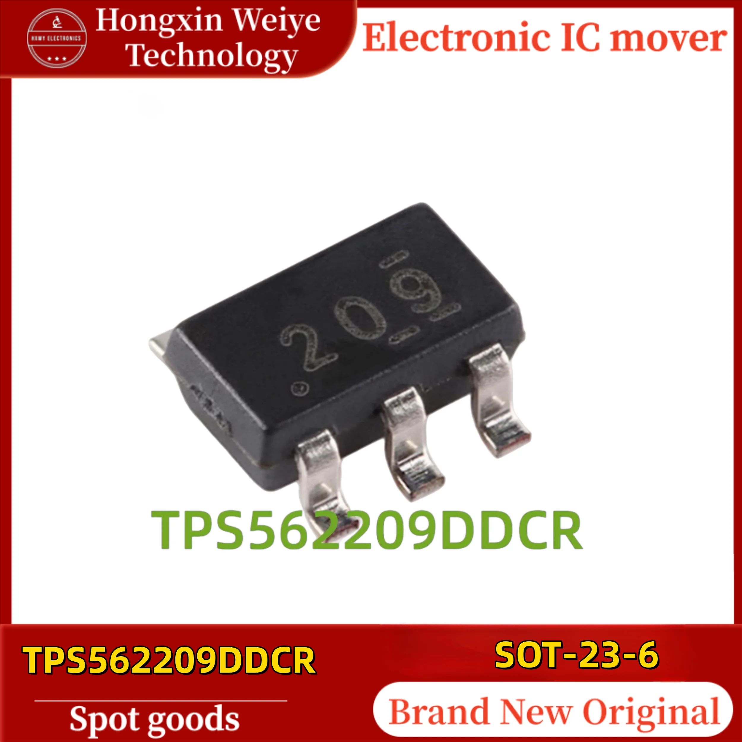 

(10/30/50 pieces) TPS562209DDCR TPS562209 with Silkscreen Mark 209 SOT-23-6 Synchronous DC-DC Buck Regulator IC Original Brand N