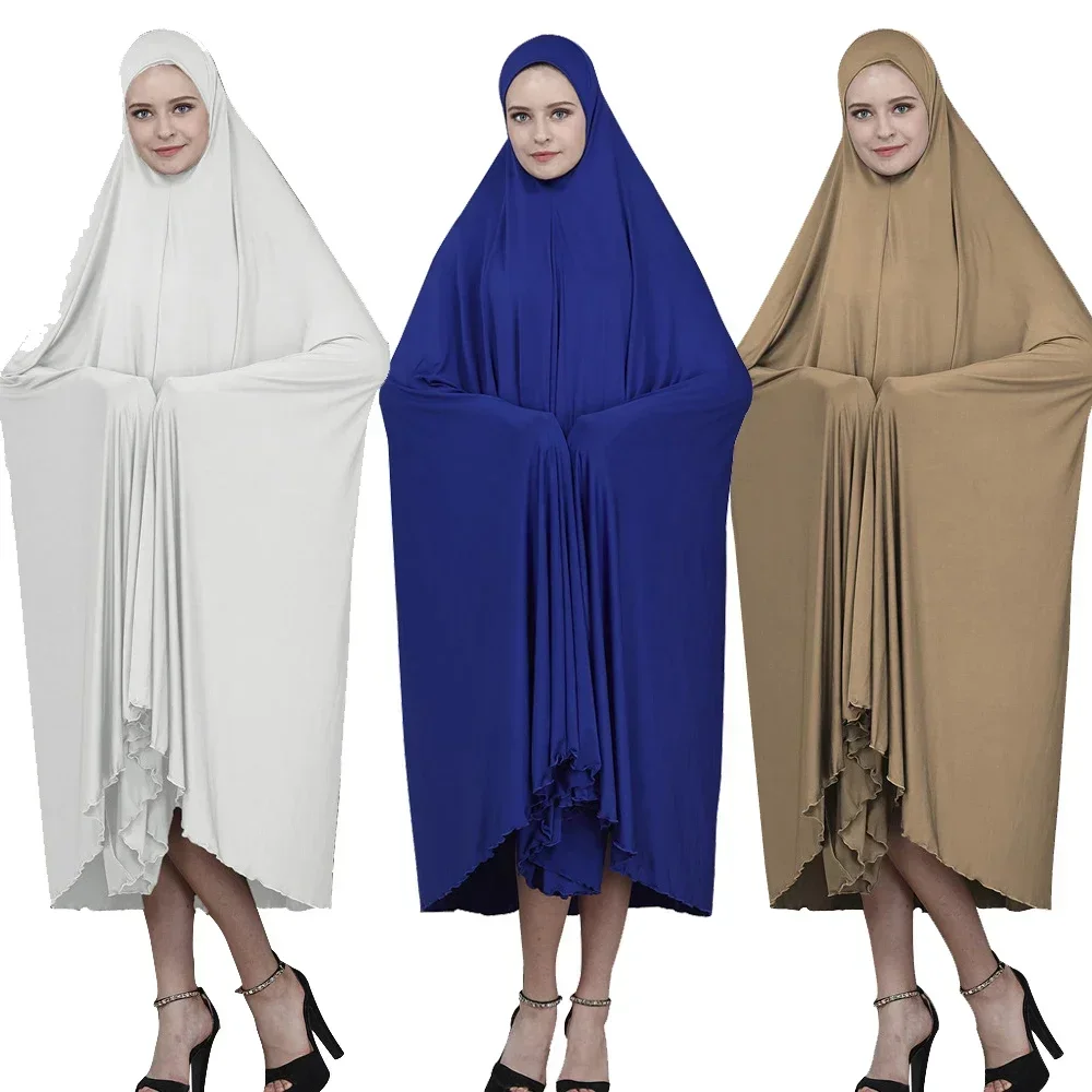 

Muslim Women Overhead Gowns Long Hijab Abaya Khimar Headscarf Prayer Garment Dress Arabic Eid Ramadan Burqa Robe Kaftan Clothing