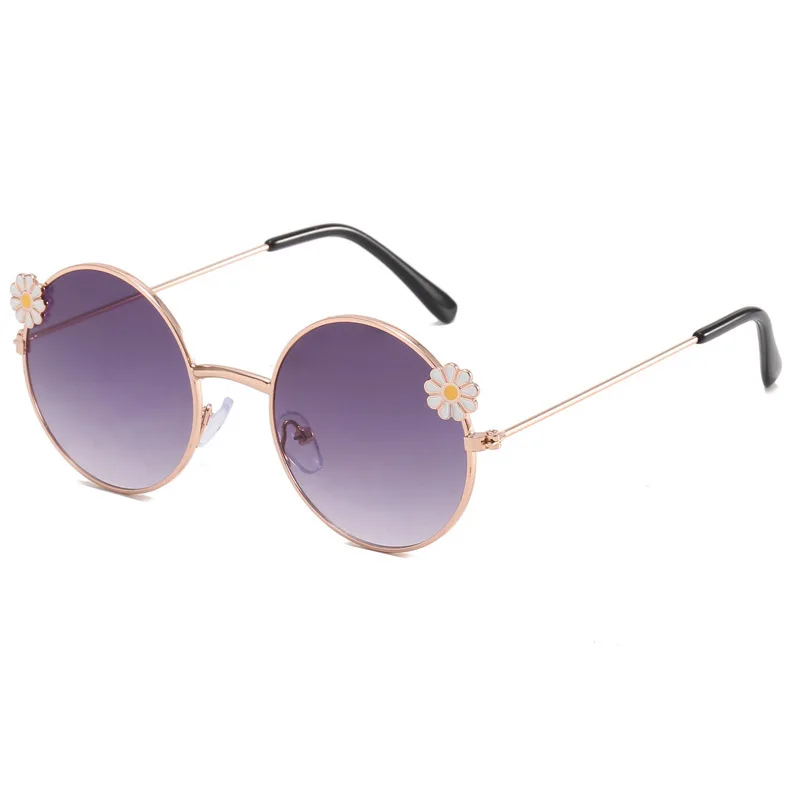 2023 نظارات شمسية معدنية جديدة لطيفة للأطفال من Little Daisy مضادة للأشعة فوق البنفسجية