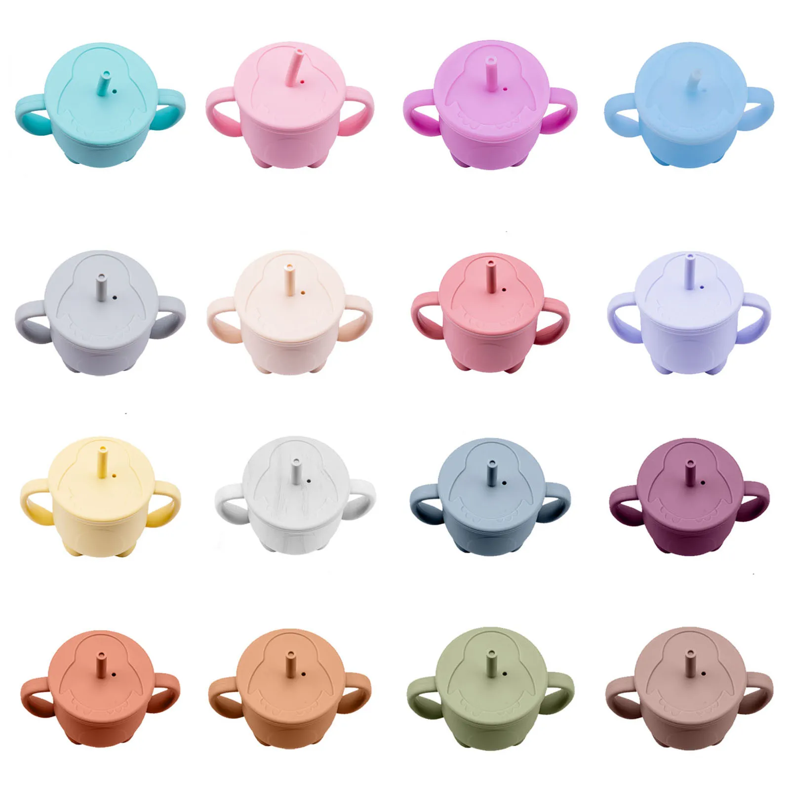 

Mamibaby KAMONI чашки для кормления детей, 1 шт., соломенные силиконовые крышки для чашек-непроливайков, твердая обучающая питьевая вода, герметичная бутылочка с двойной ручкой