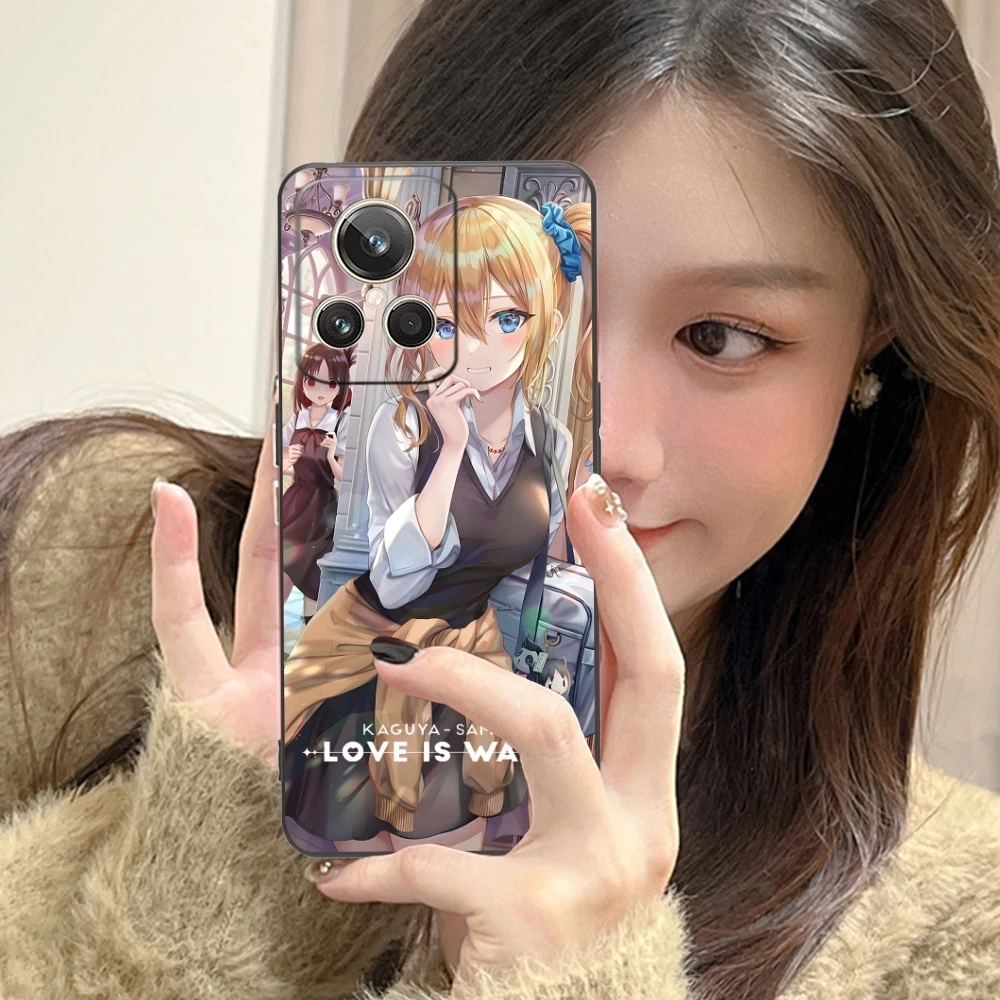 Kaguya Sama Hayasaka Mobile Phone Case for Realme GT 2 9i 8i 7i Pro X50 X2 C35 C21 C20 C11 C3 Black Soft Phone Cover Shell