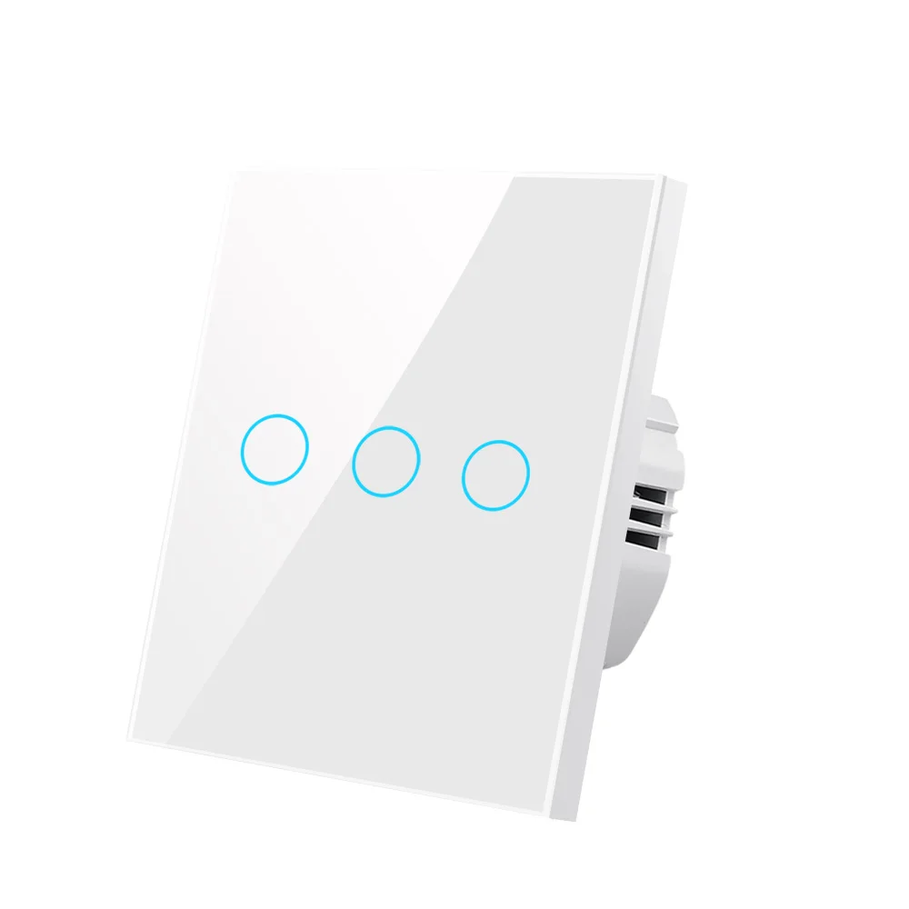 Tuya EU WiFi+RF433 Przełączniki radiowe inteligentne z pilotem, bez konieczności użycia przewodu neutralnego, zestaw przełączników dotykowych 1/2/3-kanałowych — 2