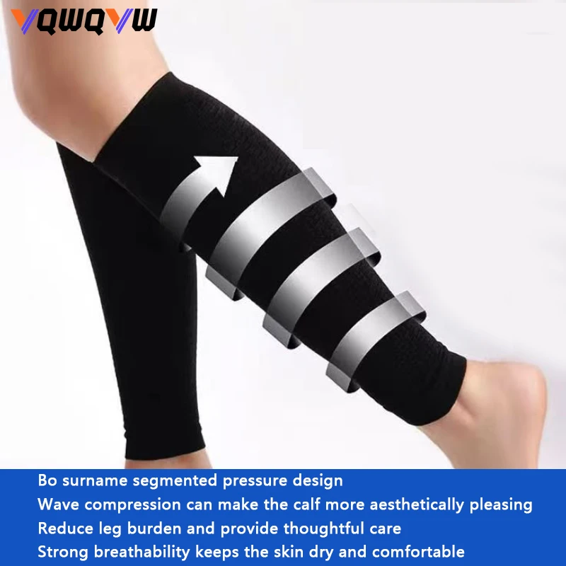 1Pair Shin Guard Compression Calf Sleeves for Shin Splints, Varicose Veins, Arthritis, Sprains, Running, Cycling ,Men and Women