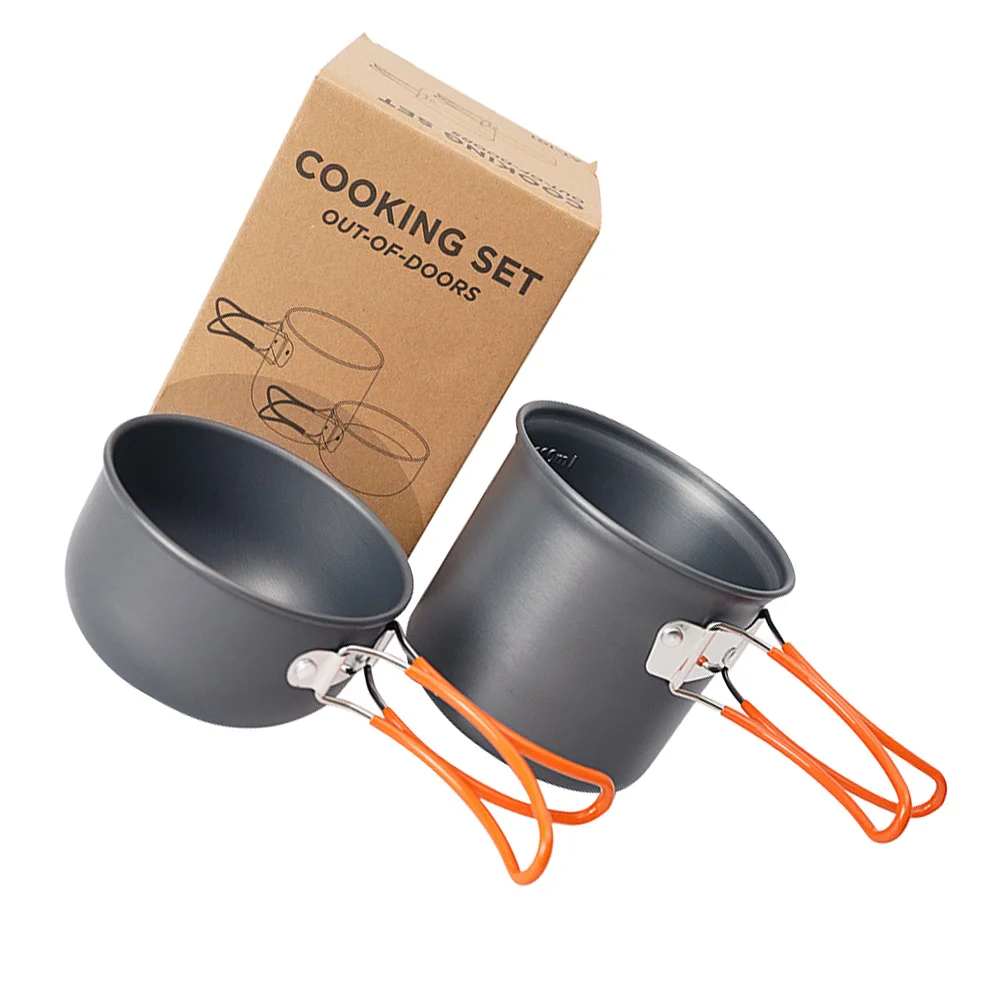 

1Set Alumina Pot Pan Set High Durability Practicality Smooth Surface Fine Workmanship Backpacking Cookware Camping Cookware