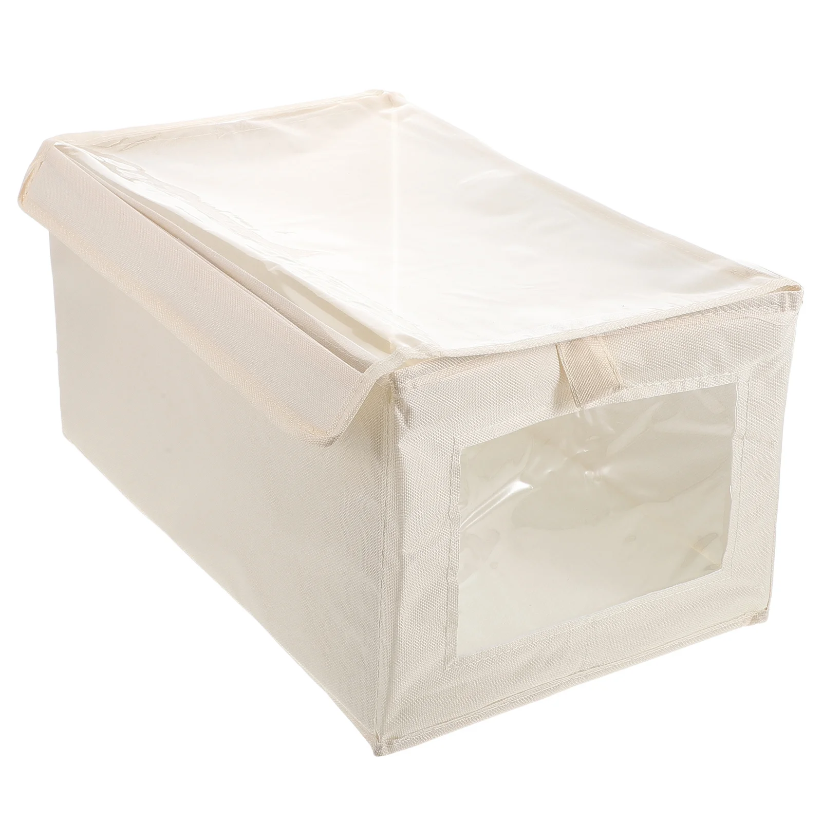 

3Pcs Clothes Organizer Boxes Foldable Oxford Fabric Storage Bins Transparent Lid Closet Storage Containers for Bedroom Home