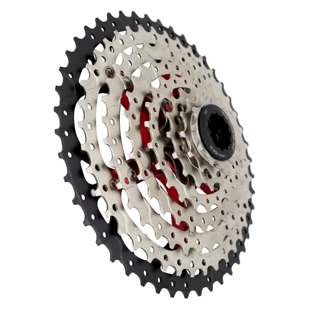 SUNSHINE 8 Speed MTB Road Bike Cassette Sprocket 11-25/28/32/36/40/42/46T Silvery Freewheel Compatible Shimano Sram ﻿