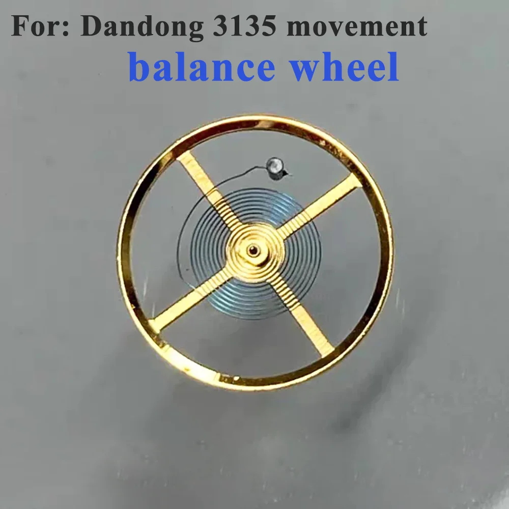 Watch Accessories Balance Wheel with Hairspring Suitable for Domestic Dandong 3135 Movement Watch Repair Parts
