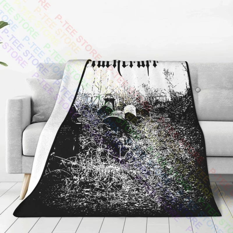 Blackcraft Cult Bury The Gods Cemetery Death Gothic Punk Witch Blanket Winter Sofa Bed Faux Fur Throw