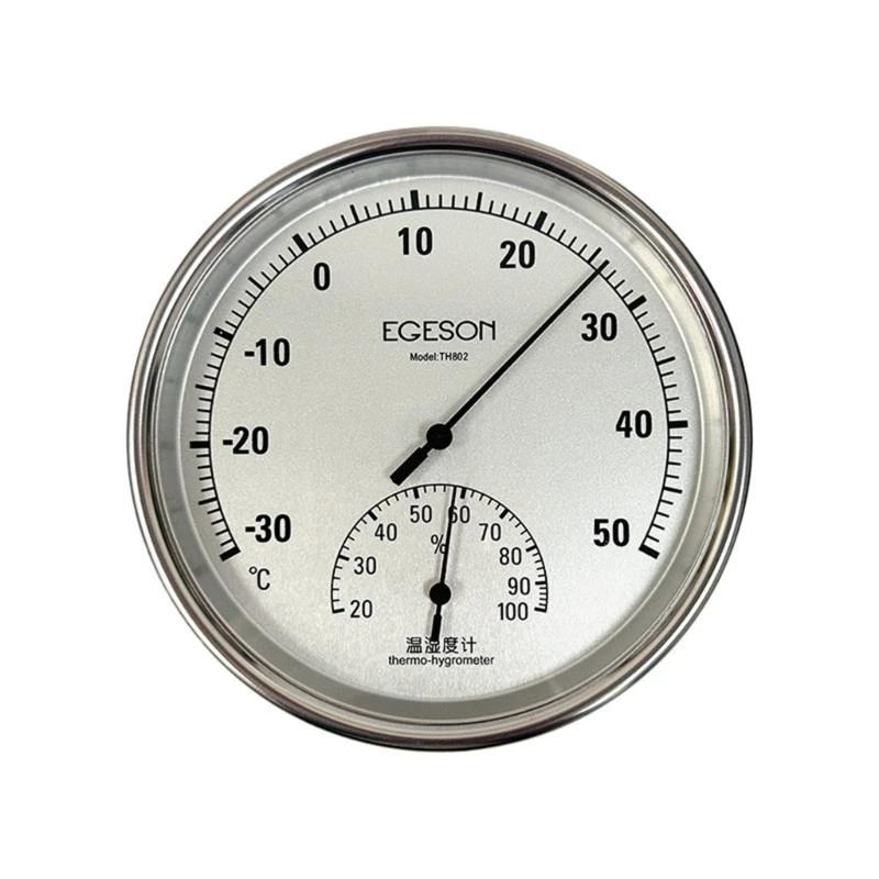 

Steel Thermohygrometer Thermometers Hygrometer Round for Measuring Temperature & Humidity in Indoor & Outdoor Space JOMD