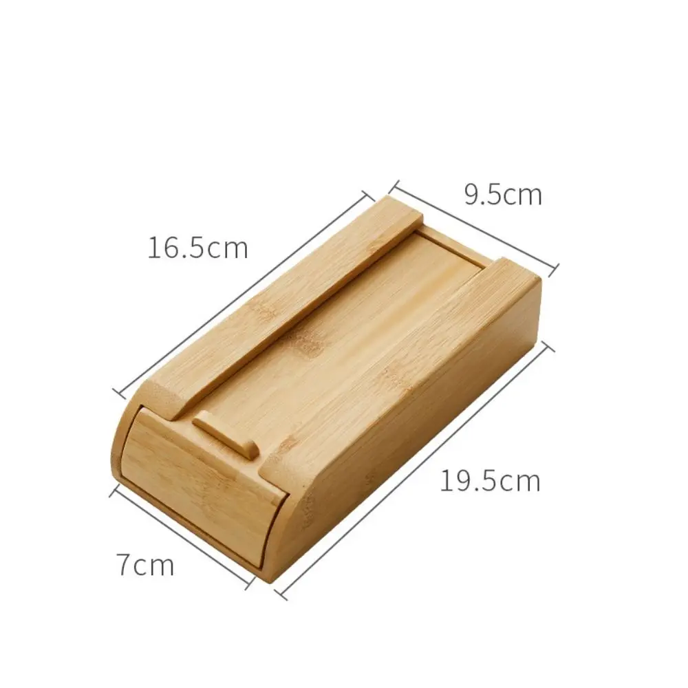 

Pull Type Adhesive Under Desk Bamboo/Walnut Decoration Stationery Container Home Storage Hidden Drawer Wooden Storage Drawer