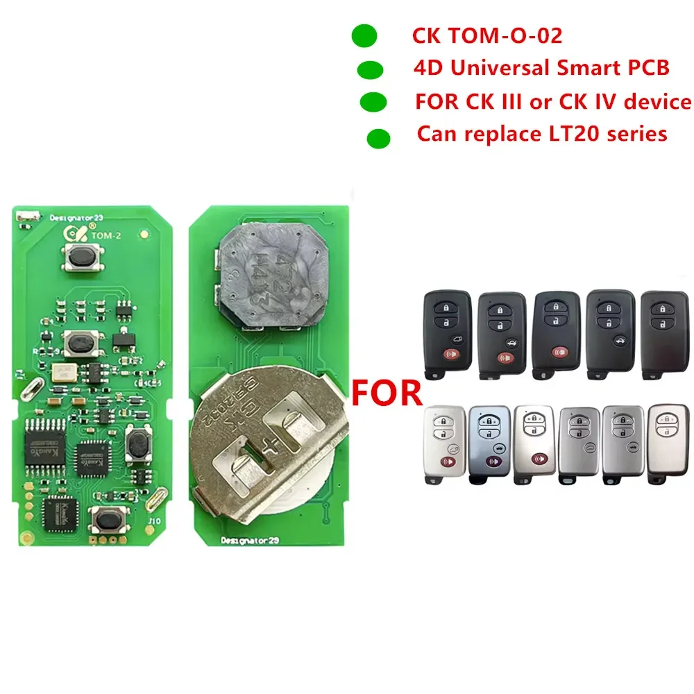 

НОВЫЙ! CK TOM Series TOM-O-02 Универсальная 4D умная печатная плата с дистанционной печатной платой, поддержка регенерации для Toyota Lexus Subaru