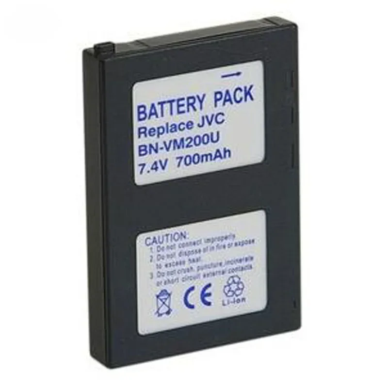 700mAh BN-VM200U VM200 VM200US Battery +AC Charger For JVC GZ-MC100 GZ-MC100EK GZ-MC100US GZ-MC100EX GZ-MC200 GZ-MC200E GZ-MC500