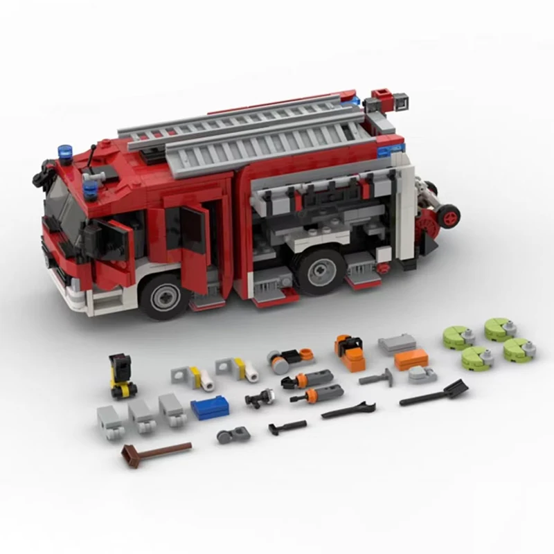 MOC-137461 Fire Engine Model City Rescue Series DIY Toys Building Blocks Boy's Gift 1000+Pcs