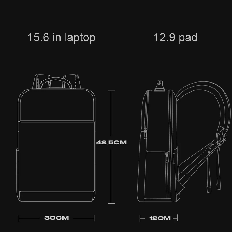 BANGE 2023 New Design Large Capacity USB Rechargable Travel Backpacks Men 15.6 in Laptop Backpack Waterproof Bag for Male