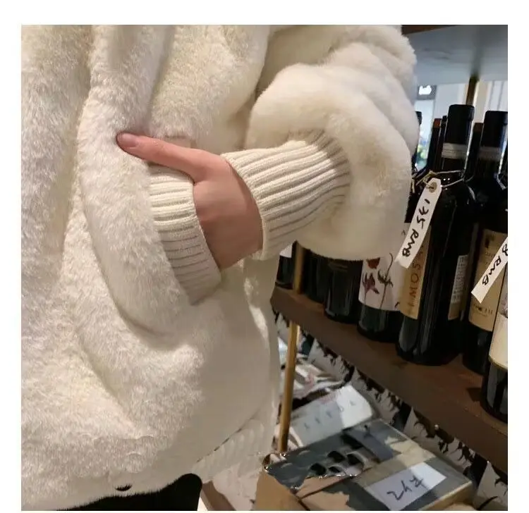 Parkas Womens Unisex Fall Pile Lined Fluffy Elastic Cuffs Lovely Feminina Daily Leisure Lightweight Sweet Feminine Cute Business