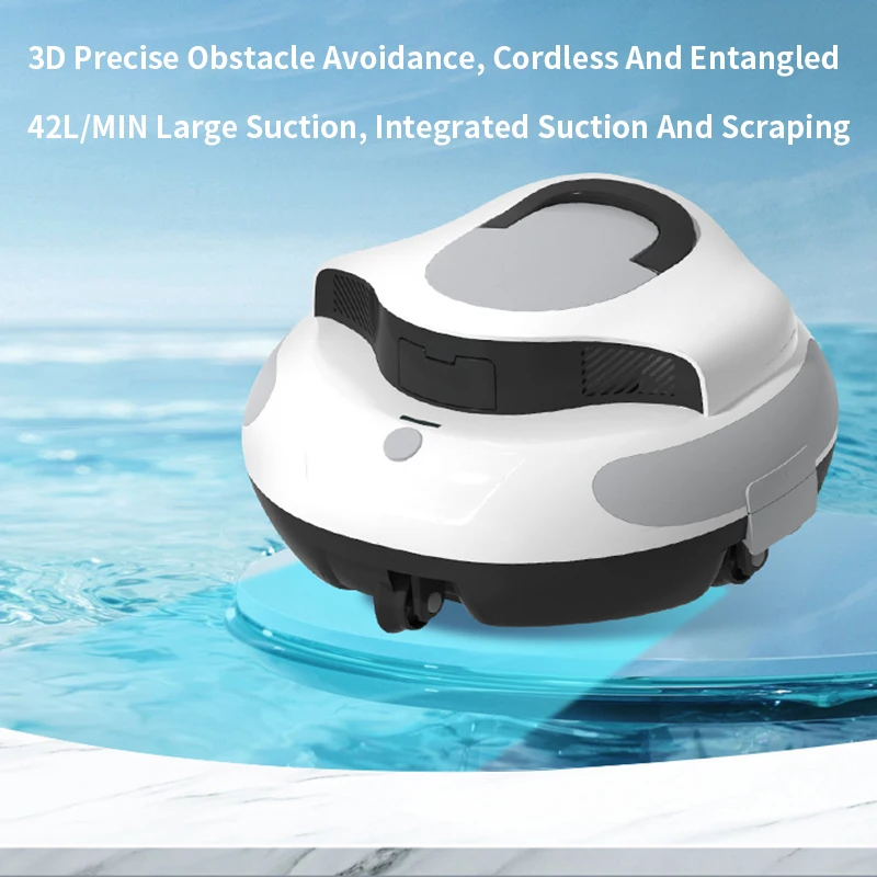 Automatic Pool Cleaner Smart Cordless Robot Piscina Limpiafondos With Self Parking Function Underwater Pool Cleaning Machine