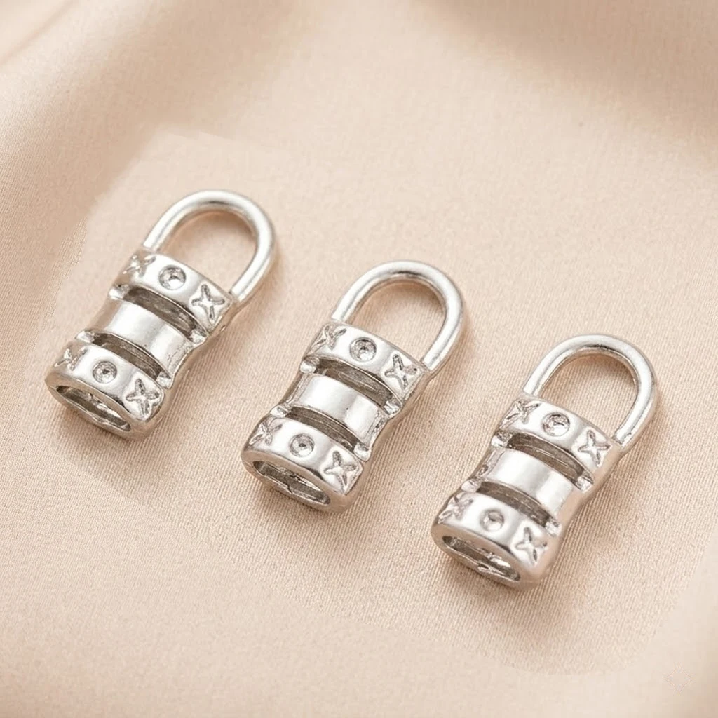 10 Stück 18K Gold Messing Quetschverschlüsse mit Schlaufe, Kordel-Endkappen, Clip für Lederkordeln und Ketten, DIY Schmuckherstellung – Detail 5