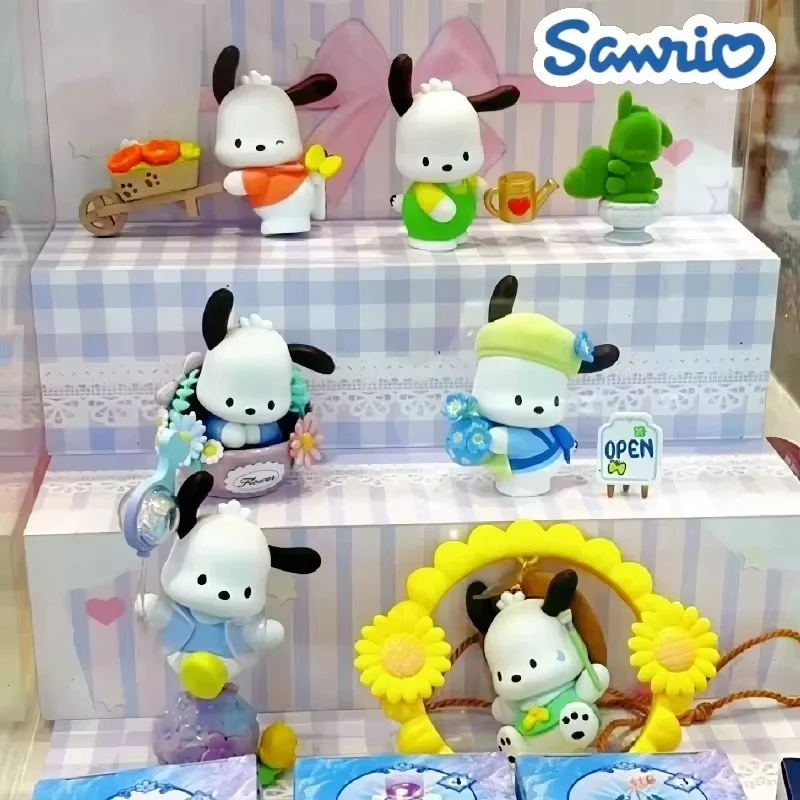 Authentische Pochacco-Blumen und junge Pochacco'S Small Garden Series Blind Box Series Fashion Play handgefertigte dekorative Geschenke Spielzeug