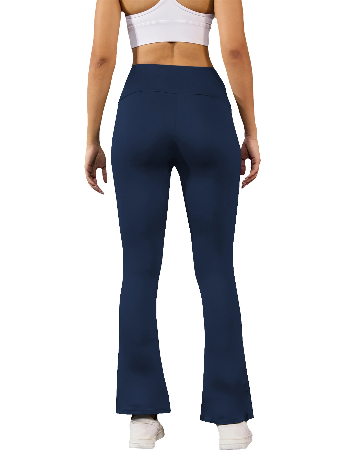 Damskie super miękkie spodnie typu flare z kieszeniami, legginsy do ćwiczeń, jogi, modelujące brzuch, z wysokim stanem, push-up, do fitnessu, na siłownię, dzwony.