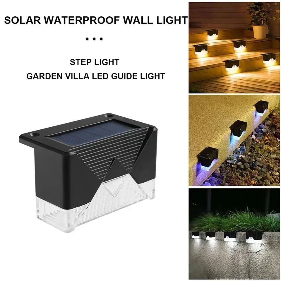 LED الشمسية مصباح L على شكل دافئ الأبيض أضواء الحديقة الشمسية IP65 مقاوم للماء في الهواء الطلق مصباح حديقة مسار ساحة فناء خطوات سياج مصباح