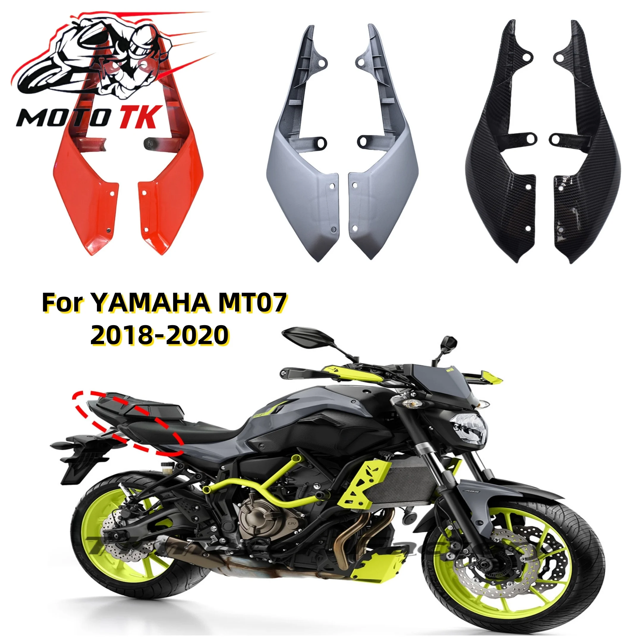 

Motorcycle Black Fairing Air Dust Cover Panel Insert Part Accent For Yamaha MT07 2021 2022 2023 Black High Quality ABS Plastic