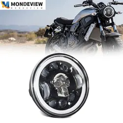 MONDEVIEW 5.75 Inch Skull Round Light 1500W High-power 250000LM High Brightness 6000K White DRL Daytime Running Light
