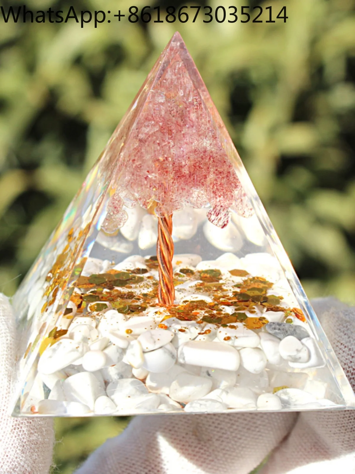 Explosions Crystal Tree Crystal Gravel Pyramid Home Resin Handicrafts Office desktop ornaments