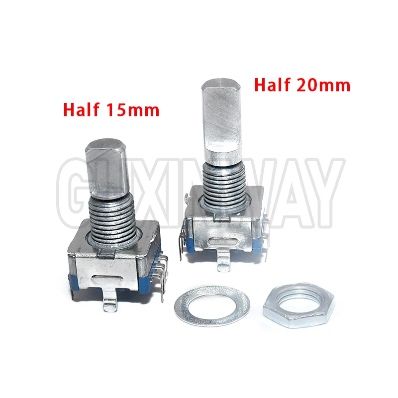 5PCS 15mm / 20mm code switch/ EC11/ digital potentiometer with switch Half / Plum axis rotary encoder, handle length image 3