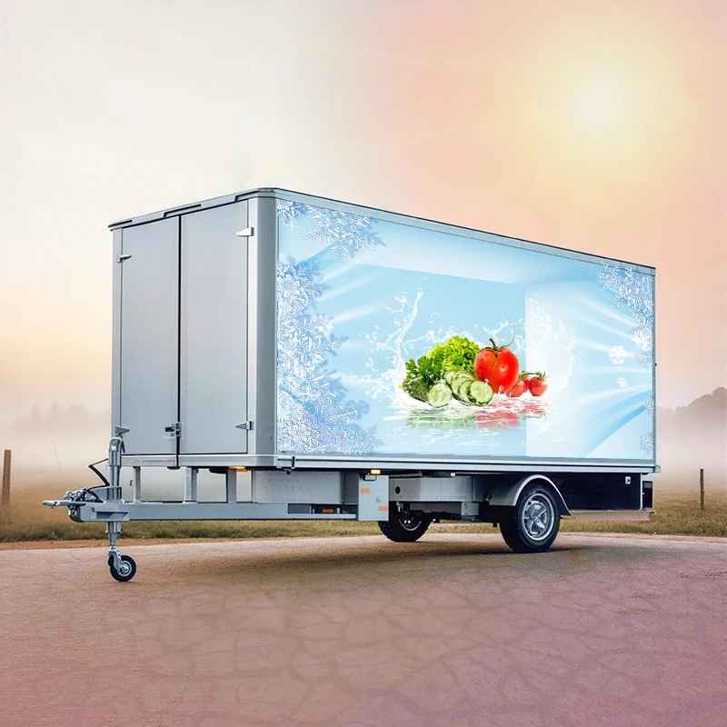 Custom Freezer Trailer for Sale 12ft Refrigeration Cold Room Storage Truck Fridge Trailer Cool Room Cooler Trailer