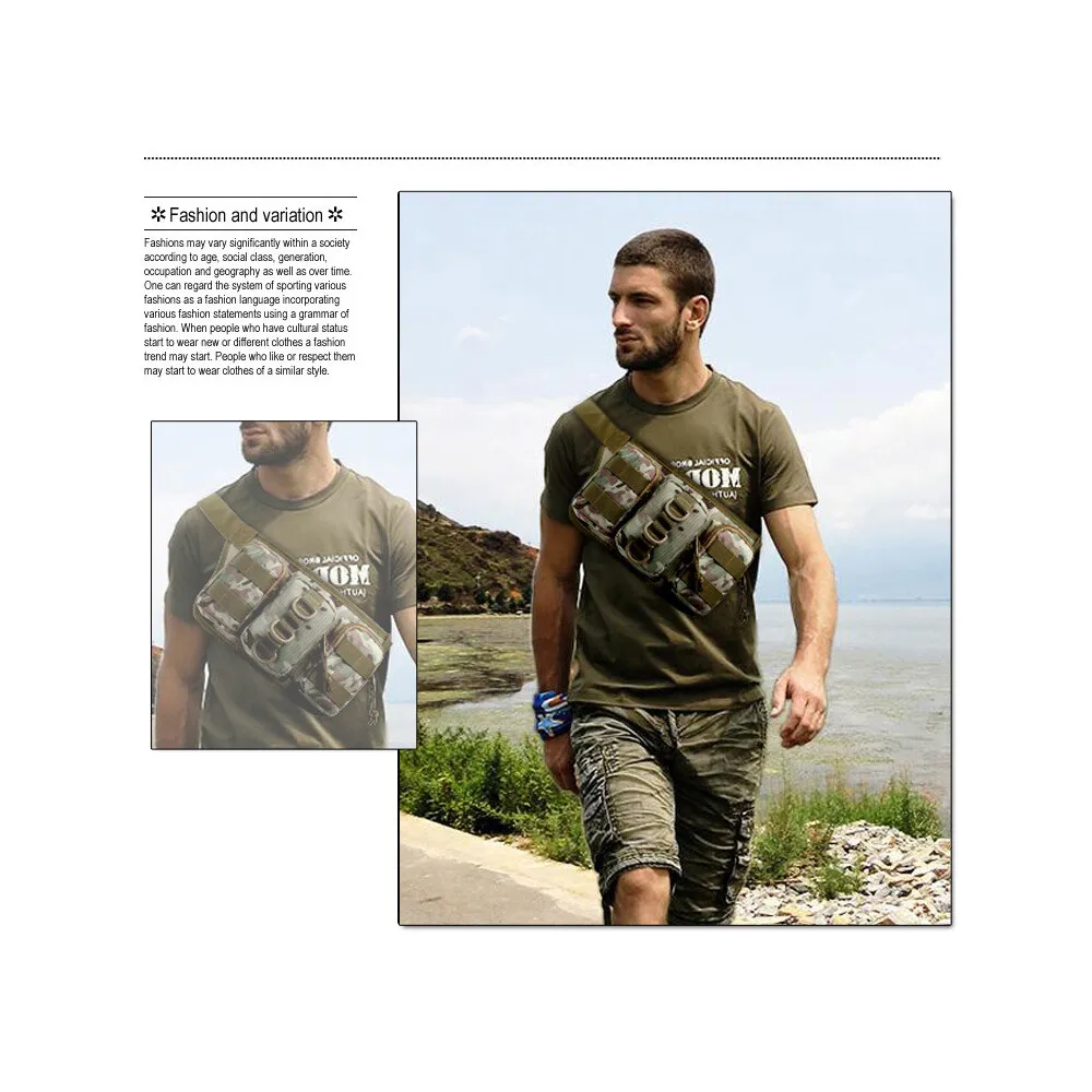 전술 Molle 숄더 백 방수 허리 가방 슬링 팩 남성 여성 Molle 숄더 팩 전술 Versipack