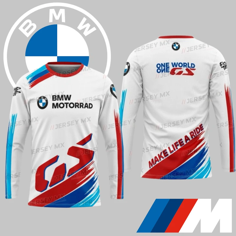 

2025 New BMW Classic Quick-Drying Long Sleeve T-Shirt Comfortable Casual High Quality Top Top BMW Sports Racing Suit Moto