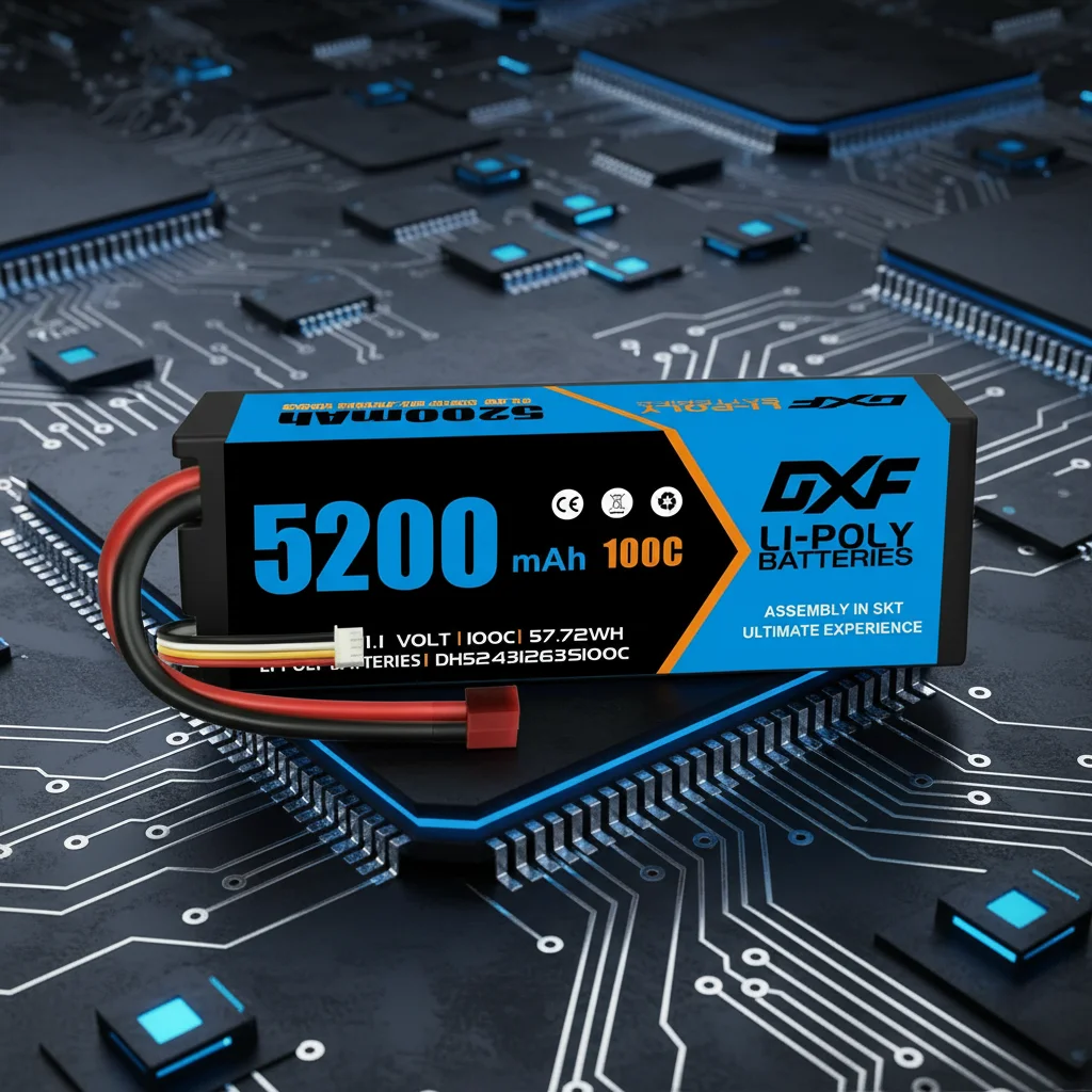 DXF 5200mAh 3S Lipo-Akku 11,1V 100C mit Deans/T-Stecker Hardcase-Akku für RC-Auto Boot LKW Hubschrauber Flugzeug