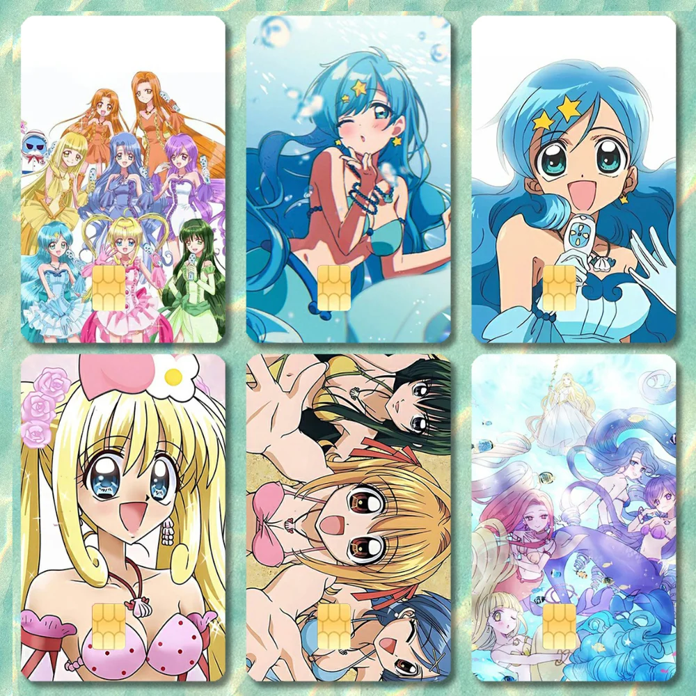 

Mermaid Melody Pichi Pitch Stickers Cartoon Credit Visa Debit Bank Charge Card Bus Metro Waterproof Sticker Decal Decoration