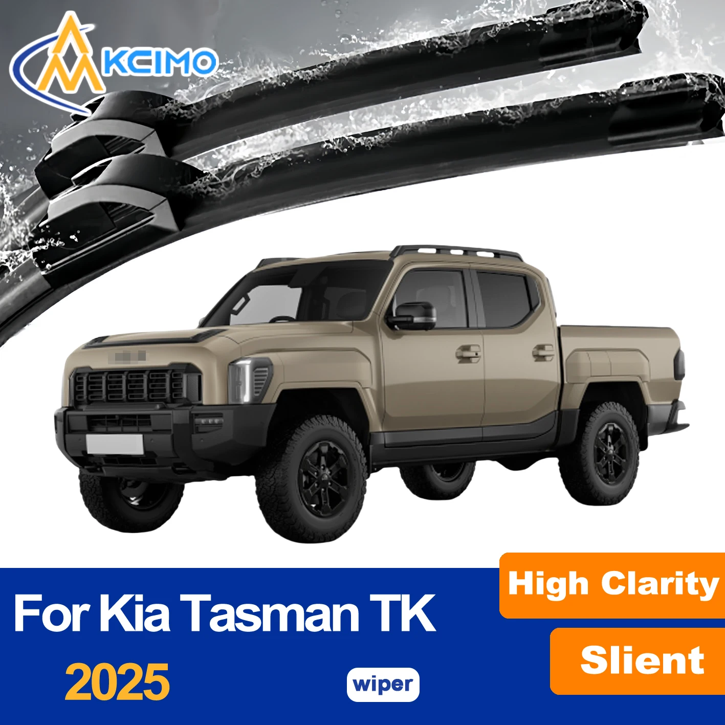 

2-Pack Windshield Wipers Blades For Kia Tasman TK 2025 Models Premium Rubber Replacement (Driver & Passenger Side)