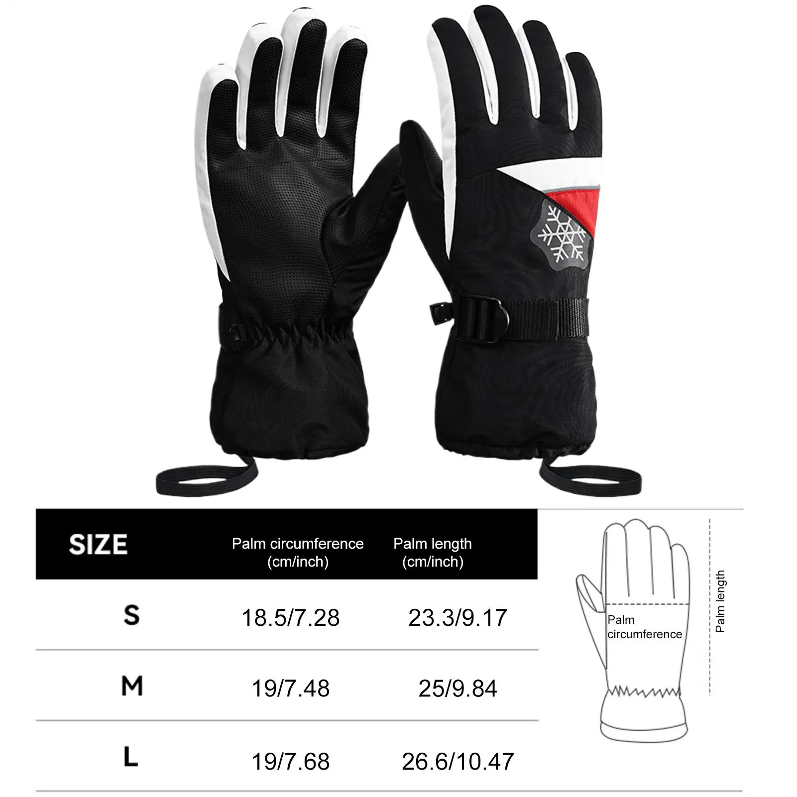 Snowboard Gloves Windproof Thermal Warm Ski Snow Warm Gloves For Women Motorcycle Riding Driving Biking Running Hiking Work